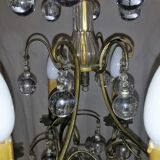 Bronze chandelier and stamps balls