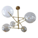Suspension en laiton & verre Borosilicate " RD15 6 ARMS " design Schwung