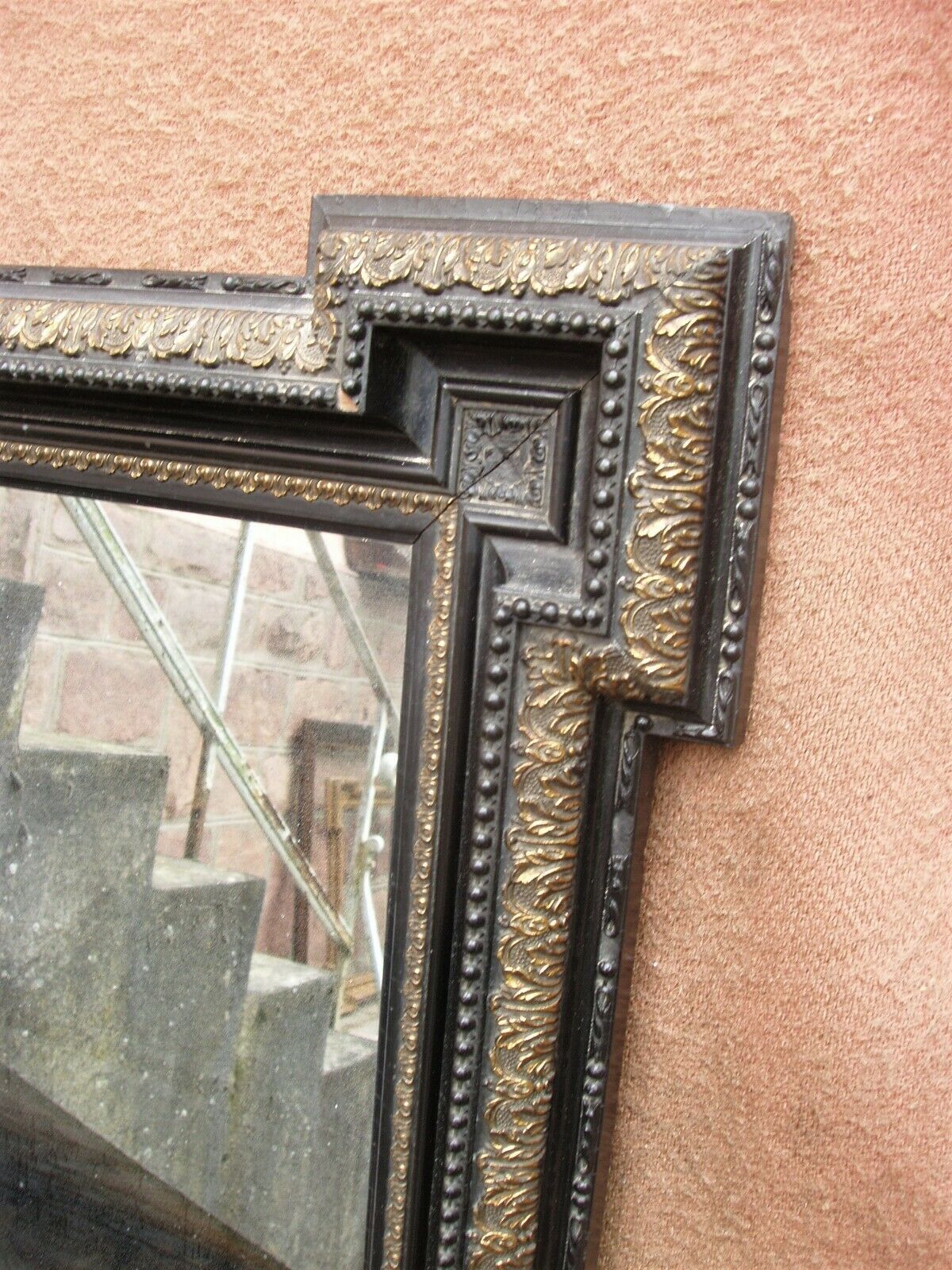 Former black mirror of Napoleon III period and style
