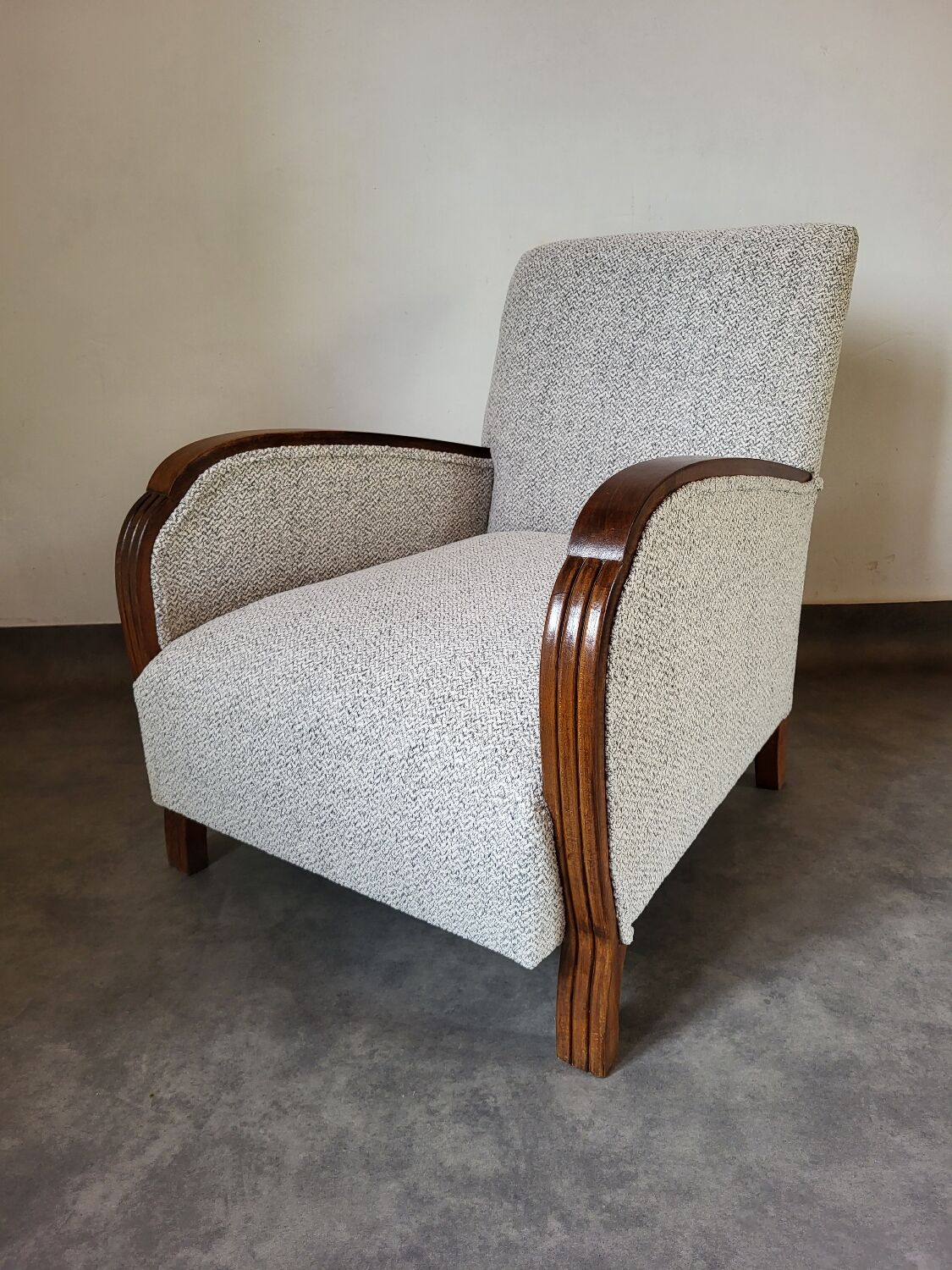Restored 1930 art deco armchair
