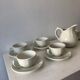 Coffee, cups, Bernardaud Limoges porcelain service.