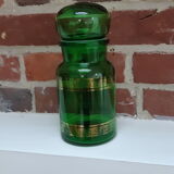 Green glass jar