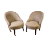 Paire de petits fauteuil crapauds