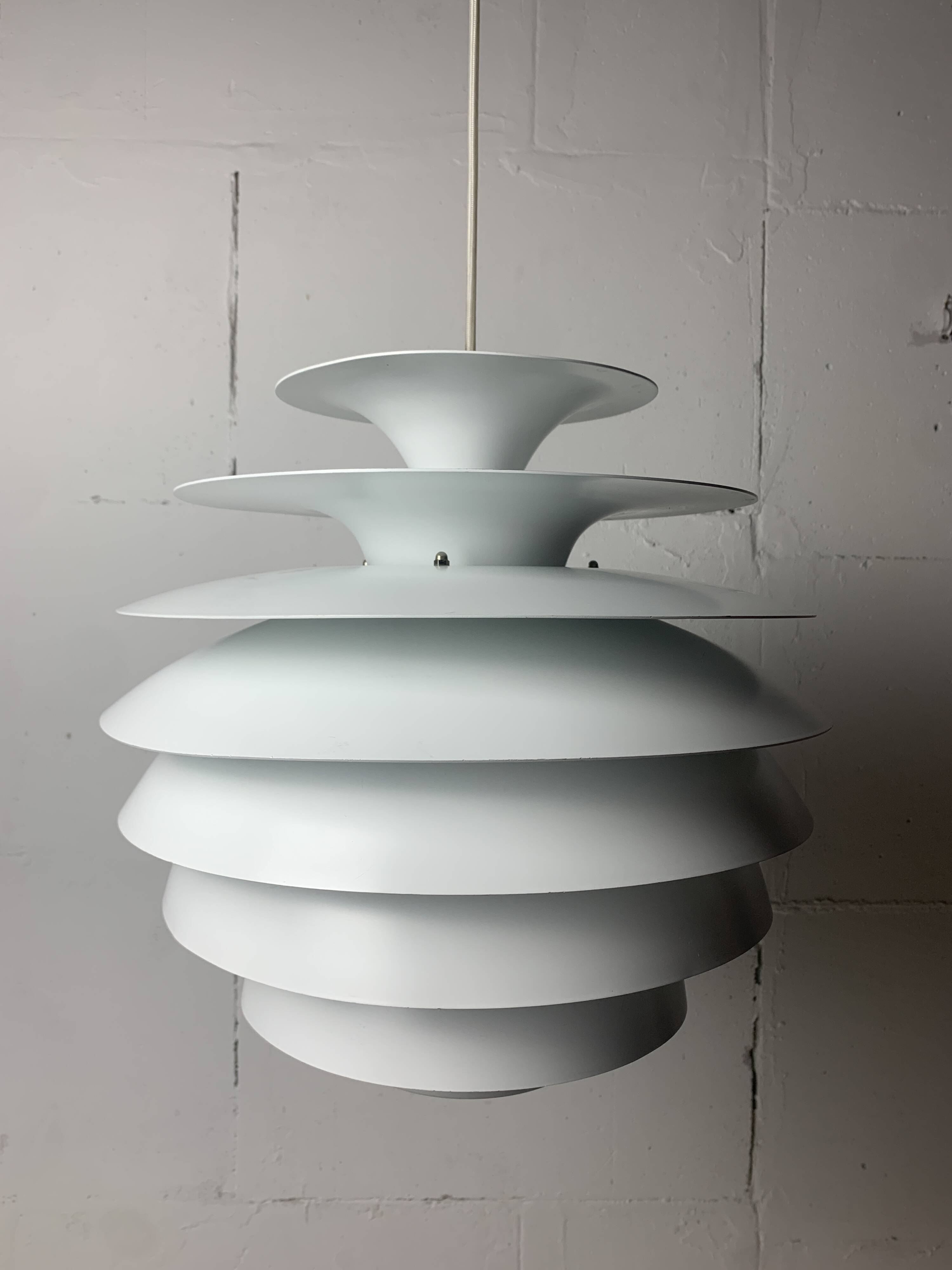 Danish Scandinavian artichoke "Barcelona" hanging pendant lamp by Bent Karlby, 1960s