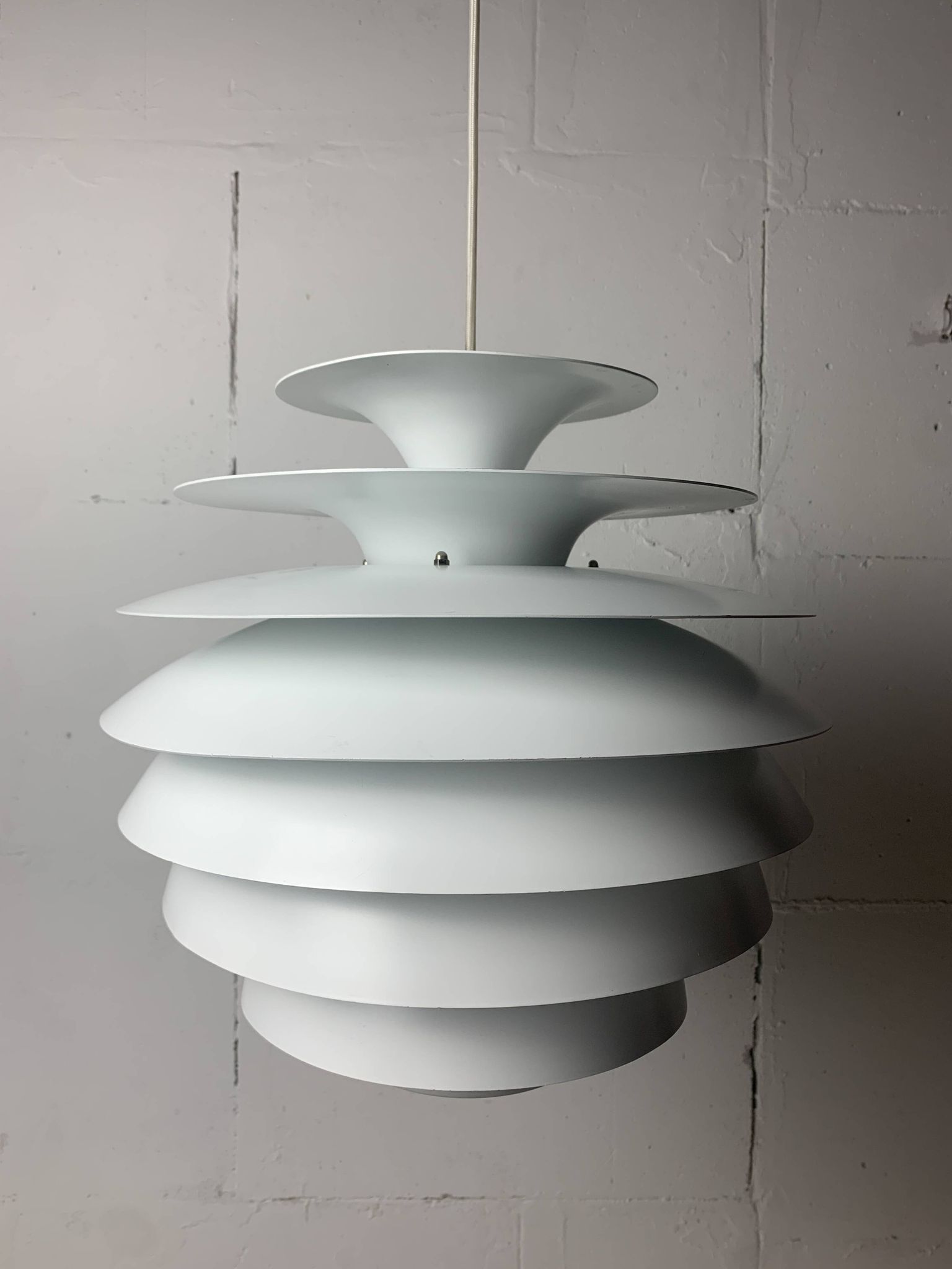 Danish Scandinavian artichoke "Barcelona" hanging pendant lamp by Bent Karlby, 1960s