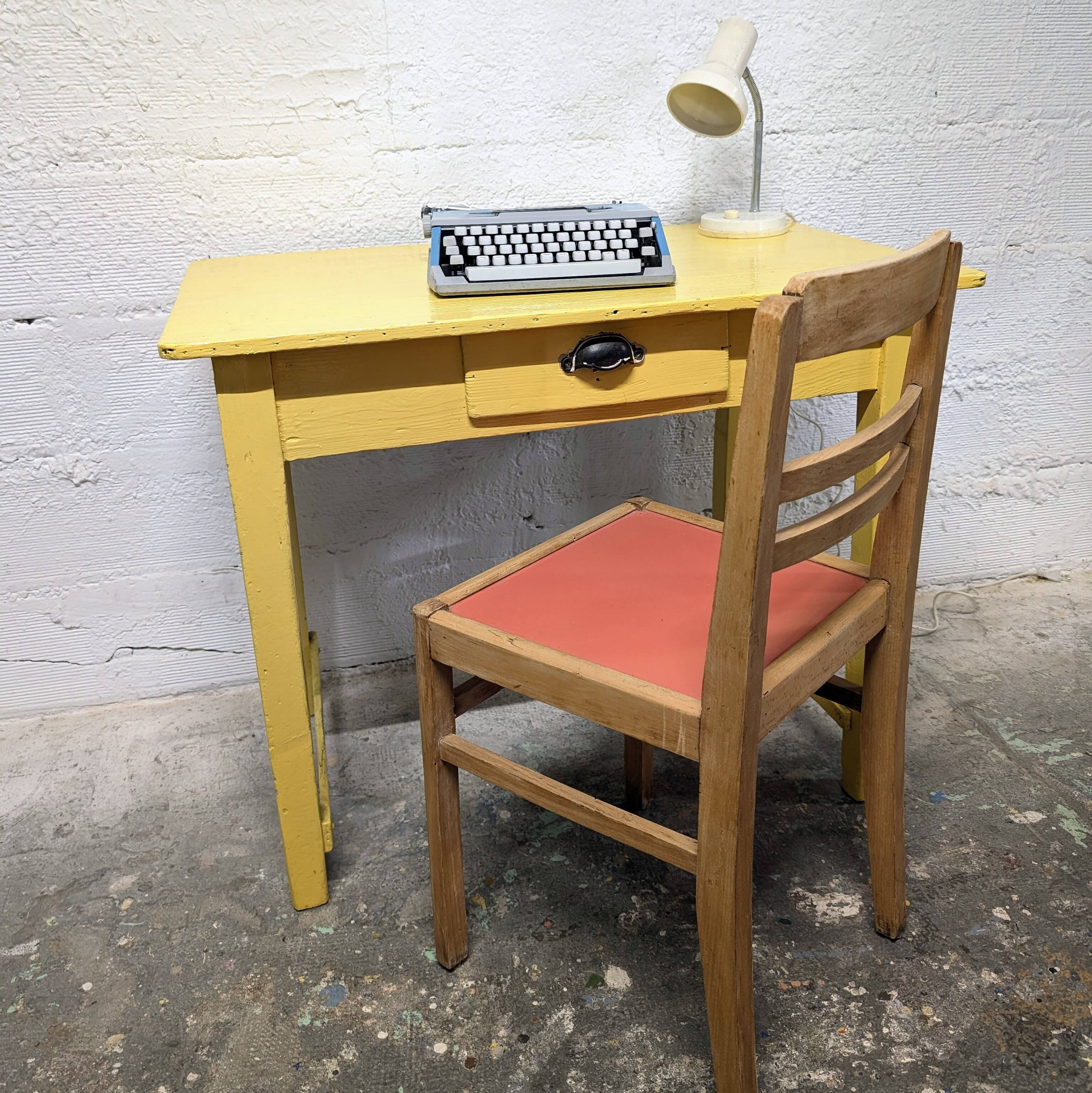 Yellow vintage table