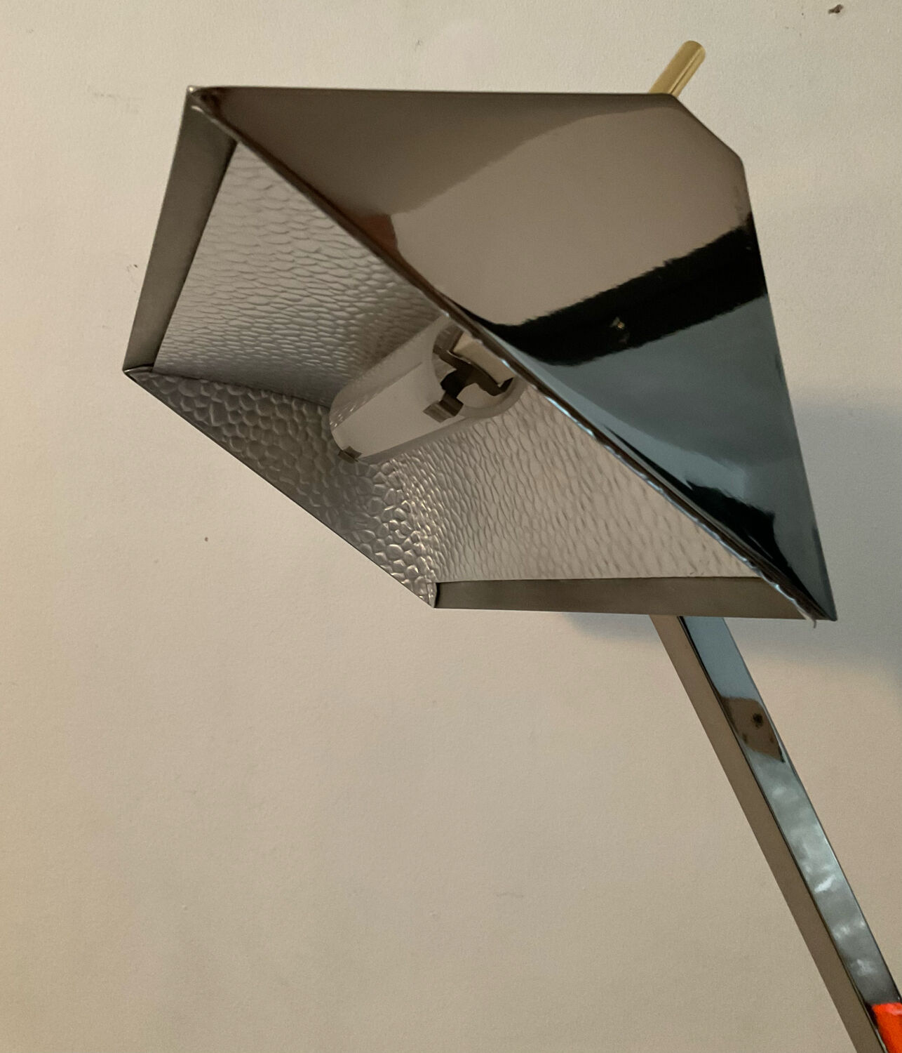 Golden Deknudt floor lamp from the 70s