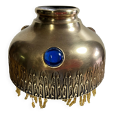 Antique Parisian Lampshade Hat 1900 Brass Cabochons Tassels