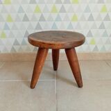 Antique walnut milking stool