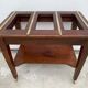 2 old English luggage rack in bronze and 19th century wood