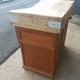 Chopping block butcher around 1920 opening on 2 drawers and 2 doors in pitch pine and Sycamore