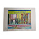 Lithograph, at the little bar, Beaujolais Nouveau, artist's proof, numbered signed, 76 x 55 cm