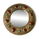Mirror by François Lembo in glazed ceramic.