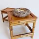 1950s Mid-Century French Bamboo and Wood Plant Pedestals, Hand-Crafted