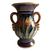 Vintage "h.bequet" earthenware vase