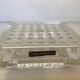 Vase pique fleurs lucite et verre switzerland