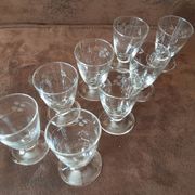 Lot de 8 verres digestif  original
