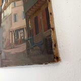 Painting of a French country village