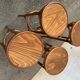 Set de 4 tabourets de bar, bois courbé