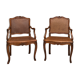 Paire de fauteuils cannés moulures et sculptes d'epoque régence