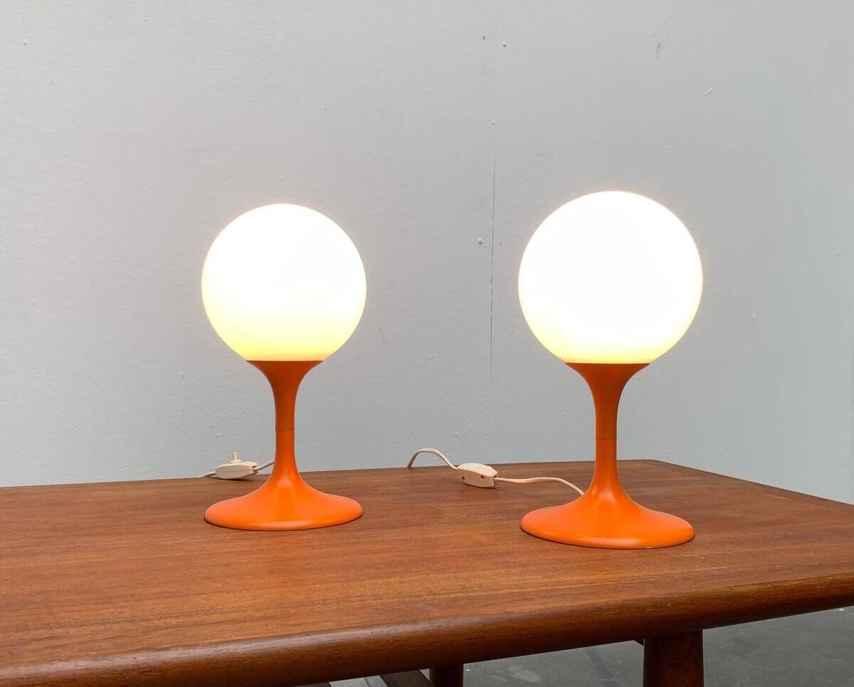 Mid-century Swiss table lamps by E.R. Nele for Temde, set of 2