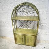 Green rattan shelf