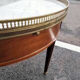 Table basse bouillotte ancienne plateau marbre style louis xvi