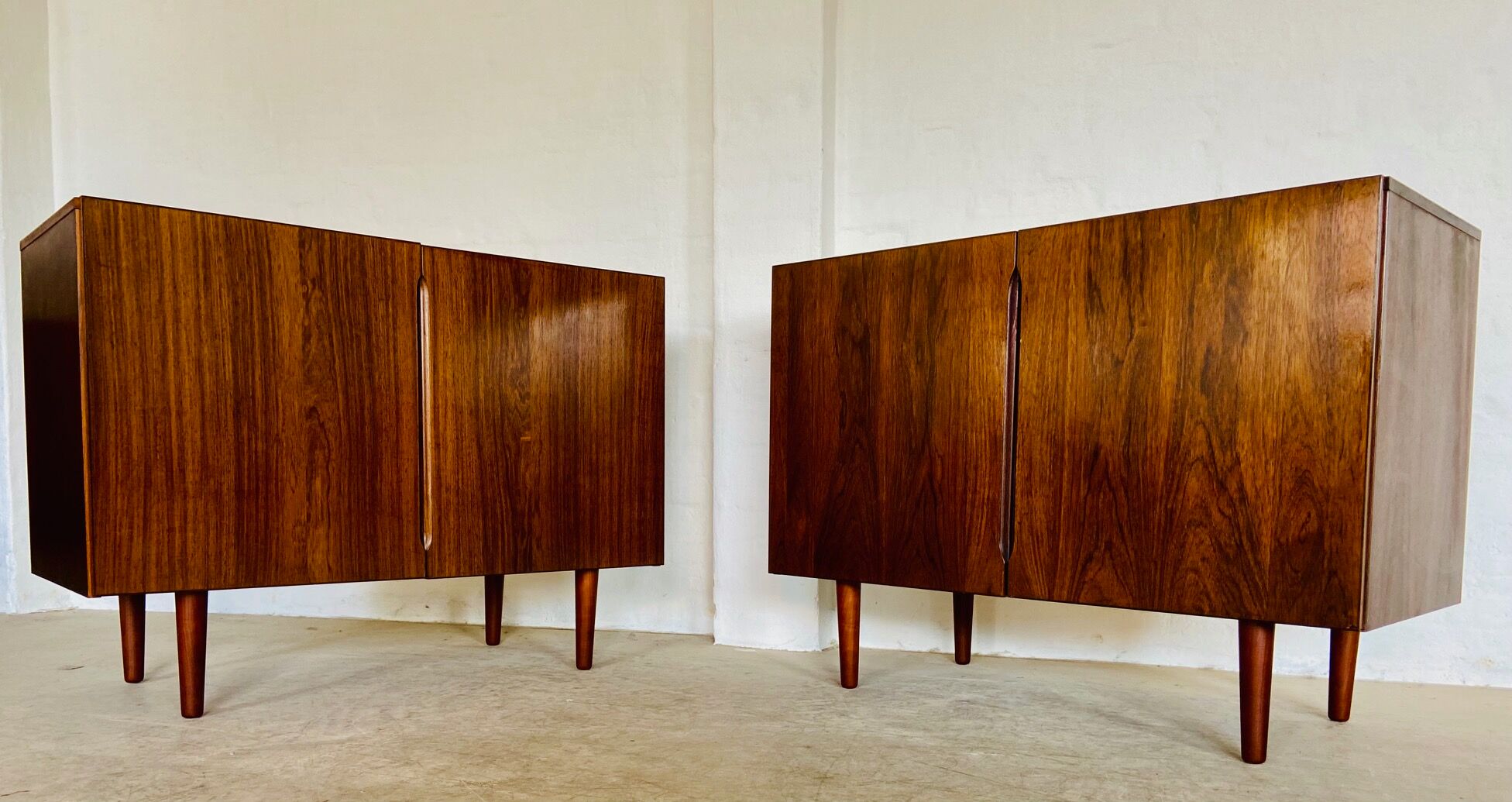 Vintage Danish mid-century matching rosewood sideboards 1960s