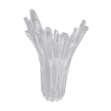 Large transparent glass vase