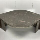 Italian marble teardrop coffee table, 1980s