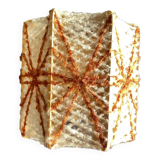 Vintage ecru and orange wall light