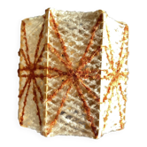 Applique vintage écru et orange