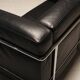 Cassina LC2 vintage two-seater sofa by Charlotte Perriand and Le Corbusier