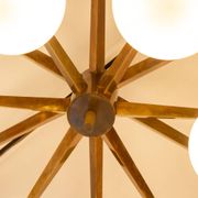 Lustre en laiton et opaline