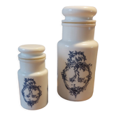 Pots apothicaires en opaline