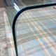 Curved glass design coffee table