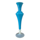 Large vintage blue and white opaline vase