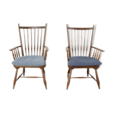 Set of 2 1950s toboggan bar chairs