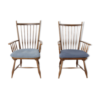 Set of 2 1950s toboggan bar chairs