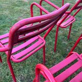 Anciennes chaises de jardin en métal