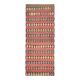 1970s Vintage Turkish Oushak Handmade Wool Cotton Red Runner Rug 140x353