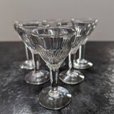 Lot 6 old digestive glasses 1940 TBE