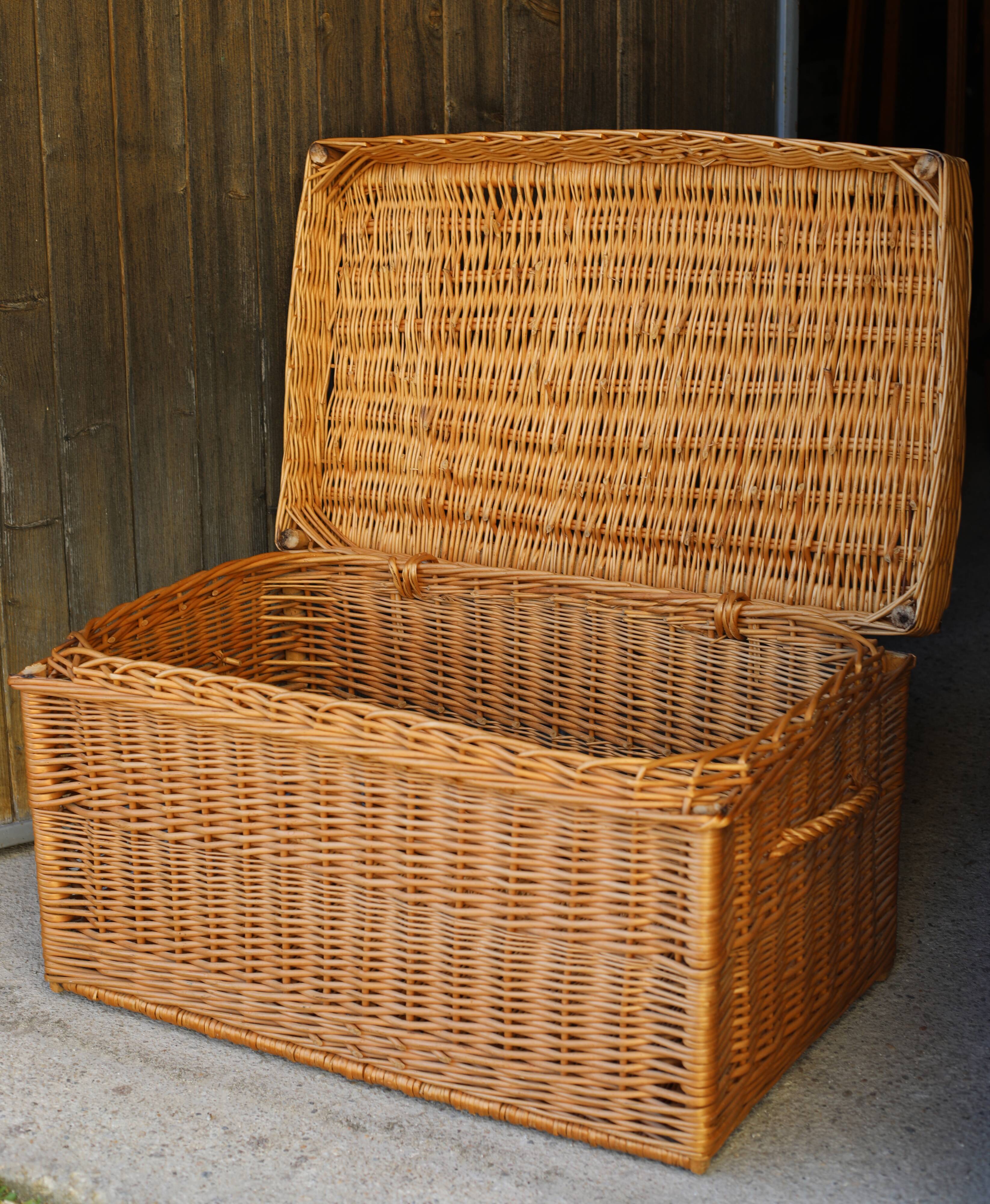 Large wicker trunk