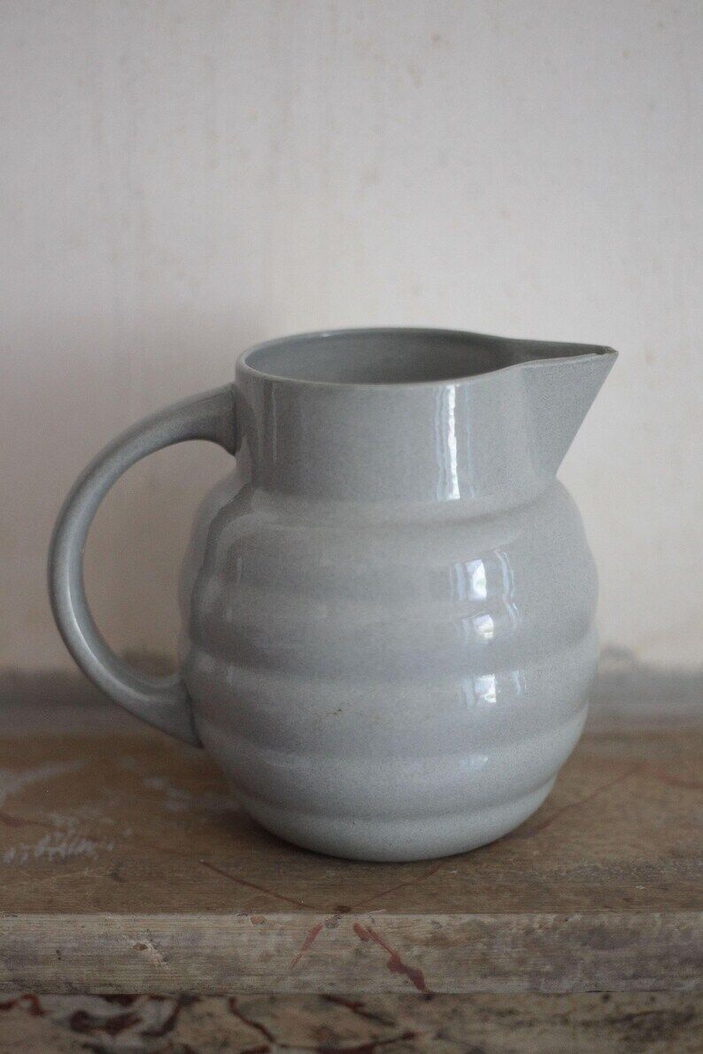 Ceramic pitcher Digoin, Art Deco pitcher, jug, kitchen, collection, pitcher