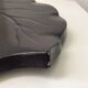 Vintage 1950s black leaf ceramic cheese board