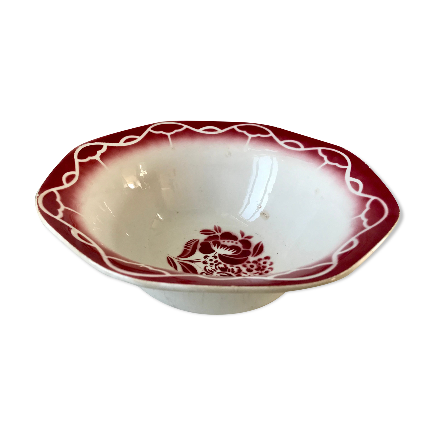 Salad bowl Digoin Sarreguemines model Odette