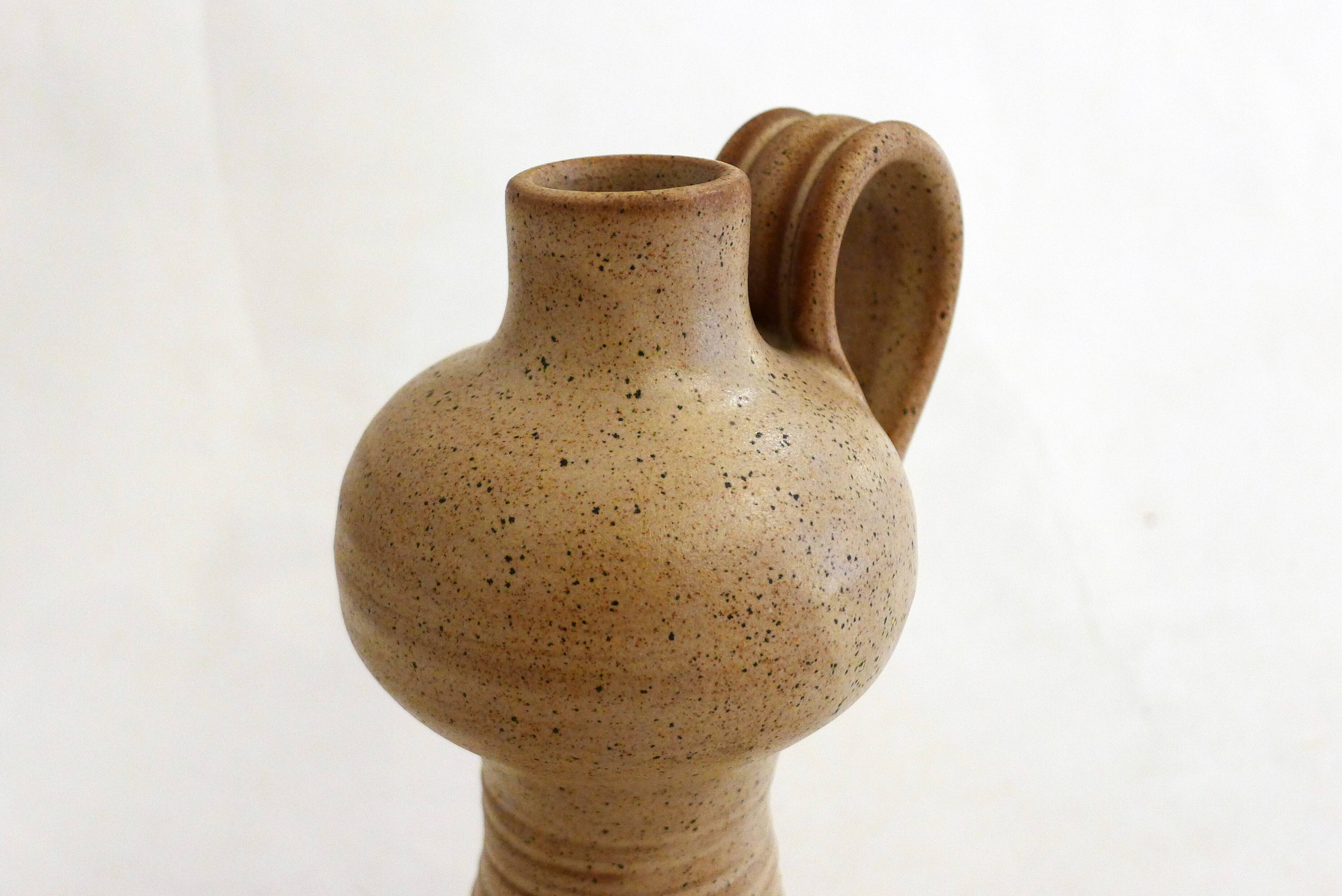 Pichet bouteille en grès Vallauris