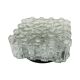 1970s square Hillebrand ceiling light made of thick pressed glass.