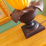 70's georgia jacob lamp, gold leaves