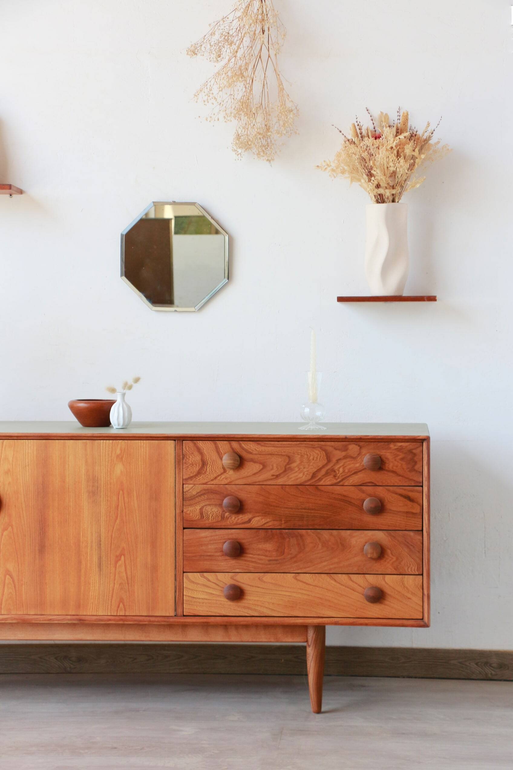 English Sideboard - Solid Elm - 1960